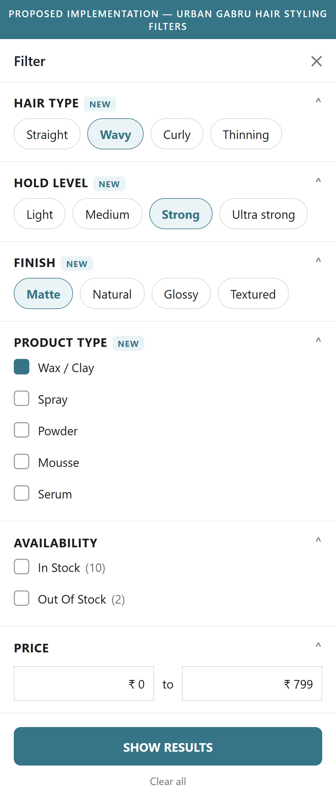 Proposed Implementation — Urban Gabru Mobile Hair Styling Filters